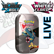 Load image into Gallery viewer, Black Bolt &amp; White Flare Unova Mini Tin
