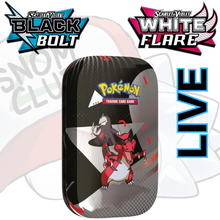 Load image into Gallery viewer, Black Bolt &amp; White Flare Unova Mini Tin
